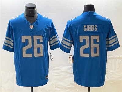 Detroit Lions #26 Jahmyr Gibbs Blue Vapor F.U.S.E. Limited Jersey