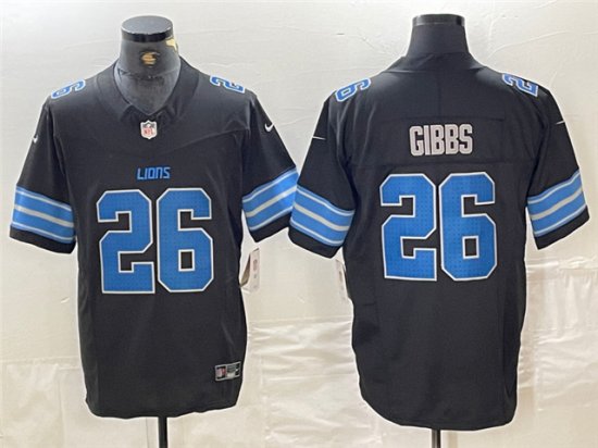 Detroit Lions #26 Jahmyr Gibbs 2024 Black Vapor F.U.S.E. Limited Jersey