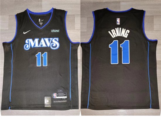 Dallas Mavericks #11 Kyrie Irving 2023-24 Black City Edition Swingman Jersey