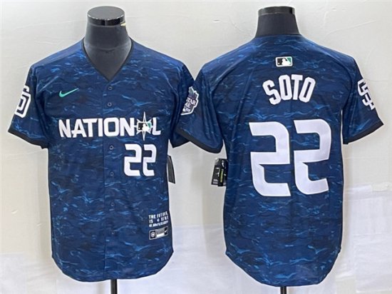 National League San Diego Padres #22 Juan Soto Navy 2023 MLB All-Star Game Jersey