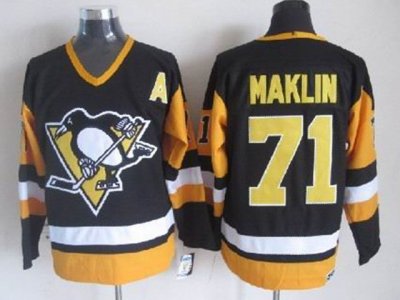 Pittsburgh Penguins #71 Evgeni Malkin 1992 Vintage CCM Black/Gold Jersey