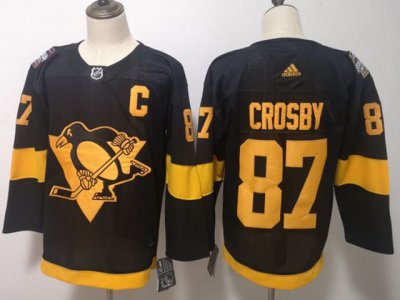 Women's Youth Pittsburgh Penguins #87 Sidney Crosby Black 2019 Stadium Series Jersey