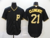 Pittsburgh Pirates #21 Roberto Clemente Black Cool Base Jersey