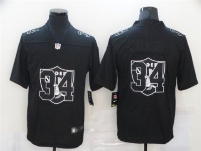 Las Vegas Raiders #34 Bo Jackson Black Shadow Logo Limited Jersey