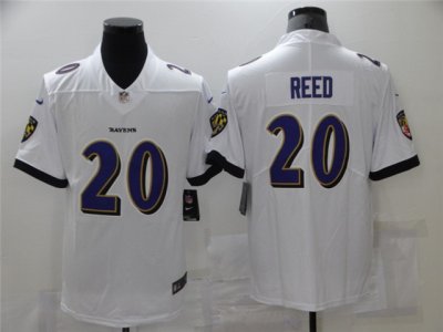 Baltimore Ravens #20 Ed Reed White Vapor Limited Jersey