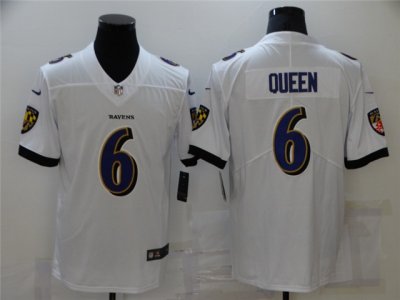 Baltimore Ravens #6 Patrick Queen White Vapor Limited Jersey