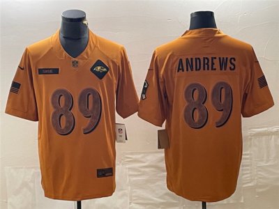 Baltimore Ravens #89 Mark Andrews 2023 Brown Salute To Service Limited Jersey