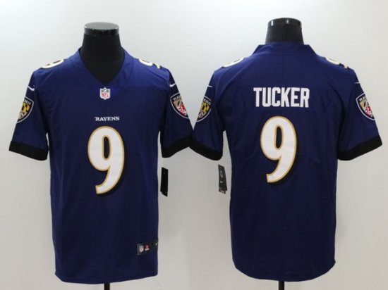 Baltimore Ravens #9 Justin Tucker Purple Vapor Limited Jersey