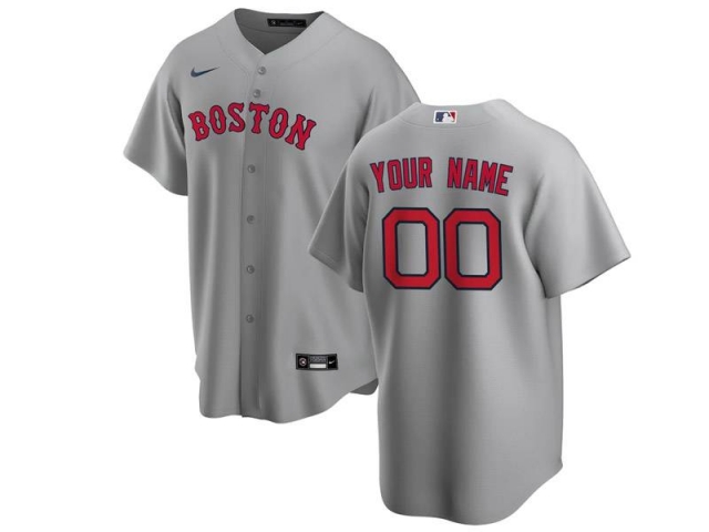 Boston Red Sox Custom #00 Gray 2020 Cool Base Jersey - Click Image to Close