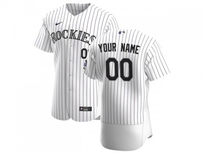 Colorado Rockies Custom #00 White Flex Base Jersey