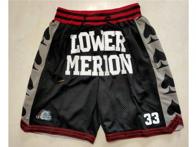 Lower Merion High School Just Don #33 Kobe Bryant Black Basketball Shorts