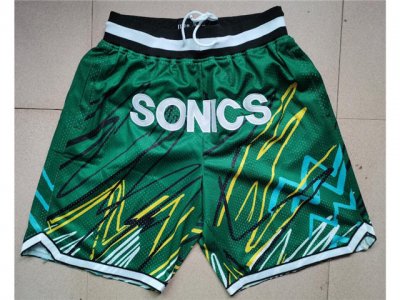 Seattle SuperSonics Just Don Sonics Green Sublimated Basketball Shorts
