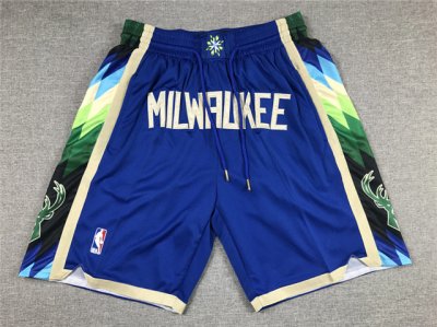 Milwaukee Bucks Milwaukee Blue City Edition Basketball Shorts