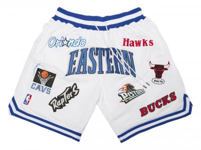 NBA Eastern Conference Just Don Eastern White Basketball Shorts