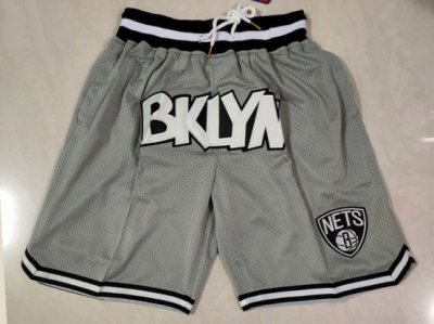 Brooklyn Nets Just Don "Bklyn" Gray Basketball Shorts