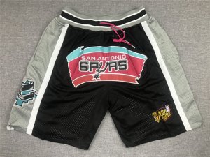 San Antonio Spurs Just Don 1999 NBA Finals Black Basketball Shorts