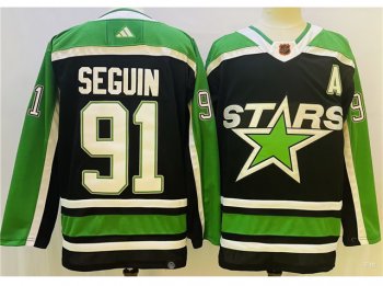 Dallas Stars #91 Tyler Seguin Black 2022/23 Reverse Retro Jersey