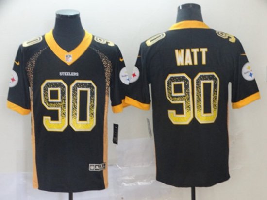 Pittsburgh Steelers #90 T.J. Watt Black Fashion Limited Jersey