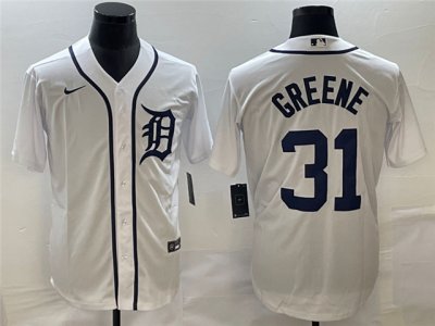 Detroit Tigers #31 Riley Greene White Cool Base Jersey