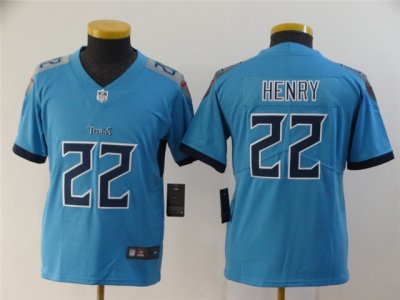 Youth Tennessee Titans #22 Derrick Henry Light Blue Vapor Limited Jersey