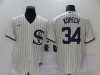Chicago White with name Sox #34 Michael Kopech White with name 2021 Field of Dreams Cool Base Jersey