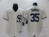 Chicago White with name Sox #35 Frank Thomas White with name 2021 Field of Dreams Cool Base Jersey