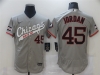 Chicago White Sox #45 Michael Jordan Gray Vintage Flex Base Jersey