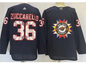 Minnesota Wild #36 Mats Zuccarello Navy Native American Heritage Day Jersey