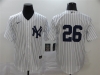 New York Yankees #26 DJ LeMahieu White Without Name Cool Base Jersey