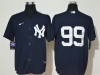 New York Yankees #99 Aaron Judge Navy Without Name Cool Base Jersey