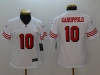 Women's San Francisco 49ers #10 Jimmy Garoppolo White Color Rush Limited Jersey