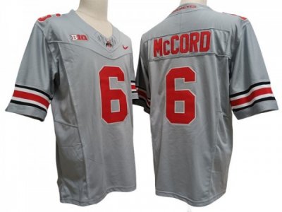 NCAA Ohio State Buckeyes #6 Kyle McCord Gray Vapor F.U.S.E. Limited Jersey