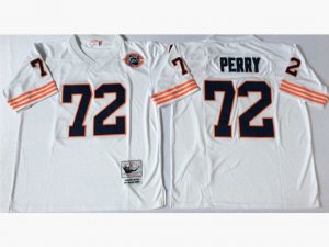 Chicago Bears #72 William Perry Throwback White Jersey