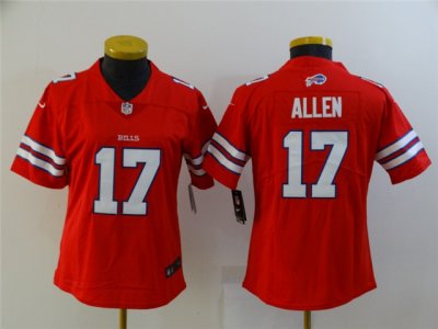 Women's Buffalo Bills #17 Josh Allen Red Alternate Vapor Limited Jersey