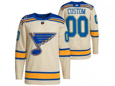 St. Louis Blues #00 Cream 2022 Winter Classic Custom Jersey