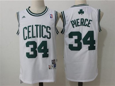 Boston Celtics #34 Paul Pierce White Hardwood Classics Jersey
