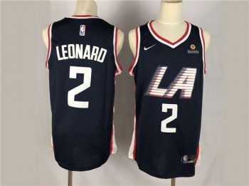 Los Angeles Clippers #2 Kawhi Leonard Navy City Edition Swingman Jersey