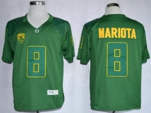 NCAA Oregon Ducks #8 Marcus Mariota Green Color Rush College Football Jerseyey