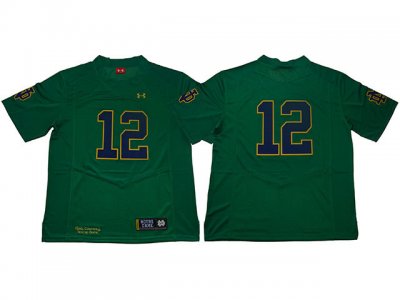 NCAA Notre Dame Fighting Irish #12 Green College Football Jersey