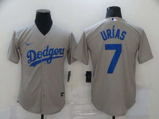 Los Angeles Dodgers #7 Julio Urias Gray Cool Base Jersey