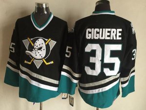 Anaheim Mighty Ducks #35 Jean-Sebastien Giguere 2003 CCM Vintage Black Jersey