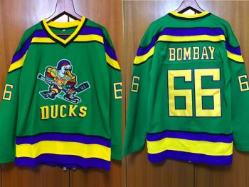 Anaheim Mighty Ducks #66 Gordon Bombay CCM Green Movie Jersey