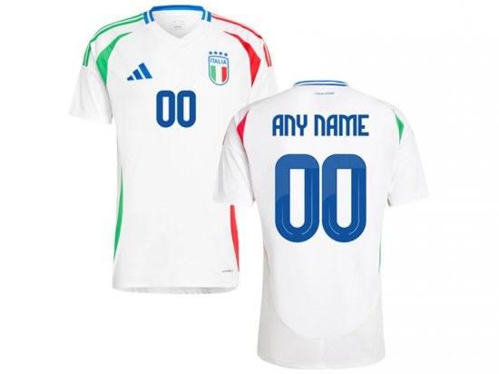 National Italy #00 Away White 2024/25 Soccer Custom Jersey