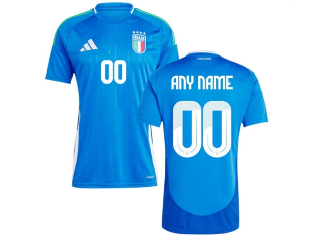 National Italy #00 Home Blue 2024/25 Soccer Custom Jersey - Click Image to Close