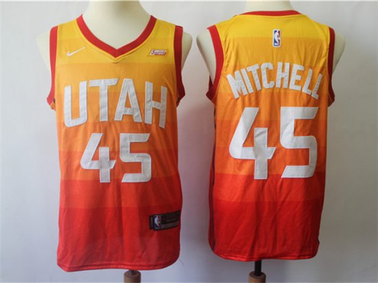 Utah Jazz #45 Donovan Mitchell Multi Color City Edition Swingman Jersey