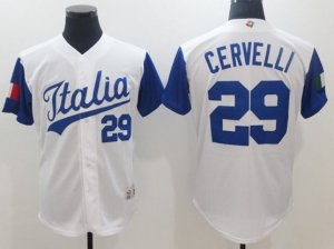 Jtalia #29 Francisco Cervelli White 2017 World MLB Classic Jersey