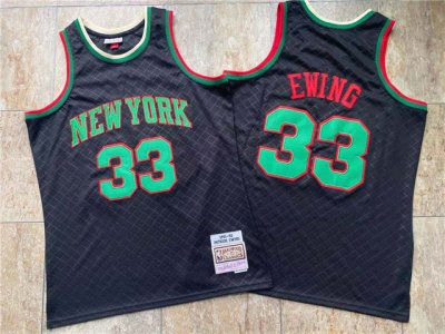 New York Knicks #33 Patrick Ewing 1991-92 Neapolitan Hardwood Classics Jersey