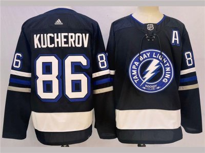 Tampa Bay Lightning #86 Nikita Kucherov 2023-24 Alternate Black Jersey