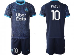 20/21 Club Olympique De Marseille #10 Payet Away Navy Soccer Jersey