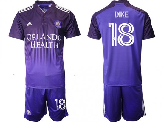 Club Orlando City SC #18 Dike Home Purple 2021/22 Soccer Jersey